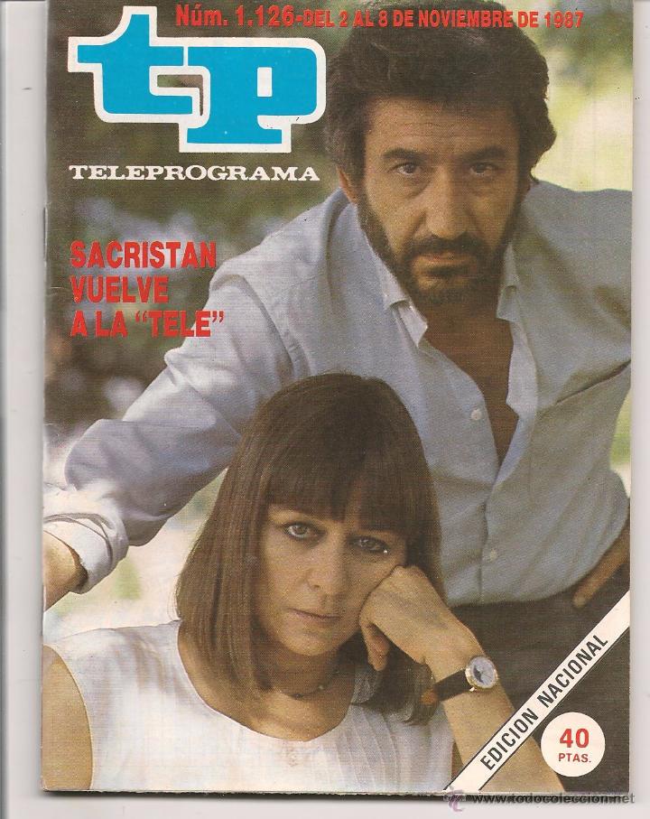 Coleccionismo de revista Teleprograma: TP. TELEPROGRAMA. N&ordm; 1126. DEL 2 AL 8  NVBRE. 1987. (P/D41) - Foto 1