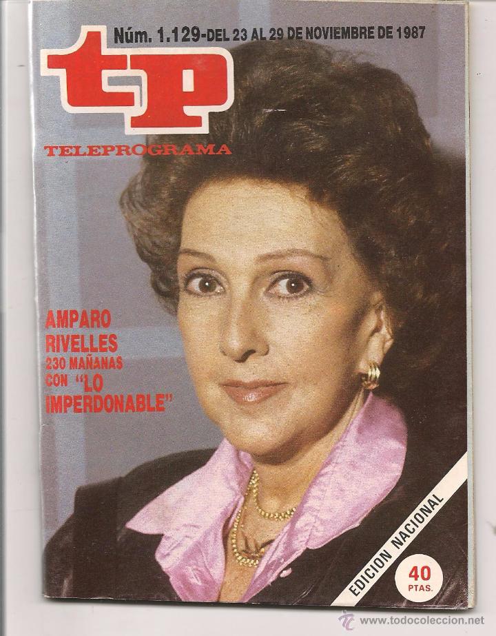 Coleccionismo de revista Teleprograma: TP. TELEPROGRAMA. N&ordm; 1129. DEL 23 AL 29 NVBRE. 1987. (P/D41) - Foto 1