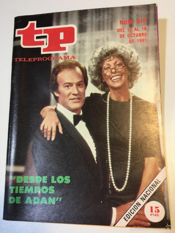 Coleccionismo de revista Teleprograma: TELEPROGRAMA TP OCTUBRE DEL 81 PORTADA DESDE LOS TIEMPOS DE ADAN - Foto 1