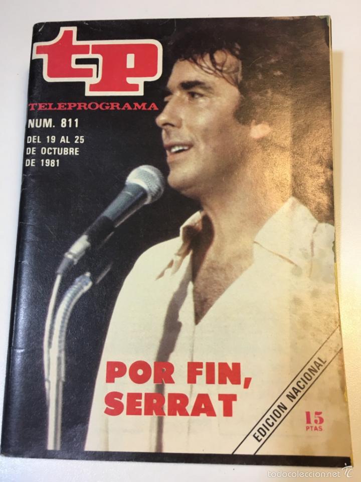 Coleccionismo de revista Teleprograma: TELEPROGRAMA TP OCTUBRE DEL 81 PORTADA DE SERRAT - Foto 1