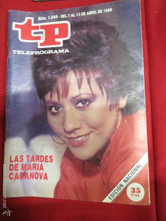 Coleccionismo de revista Teleprograma: TP TELEPROGRAMA N&ordm; 1044 LAS TARDES DE MARIA CASANOVA,1986. - Foto 1