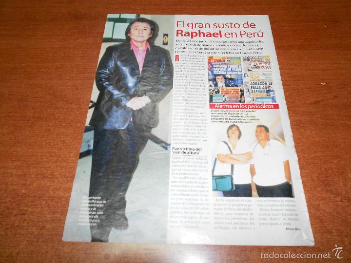 Coleccionismo de revista Teleprograma: RECORTE DE PRENSA 2002: RAPHAEL - Foto 1
