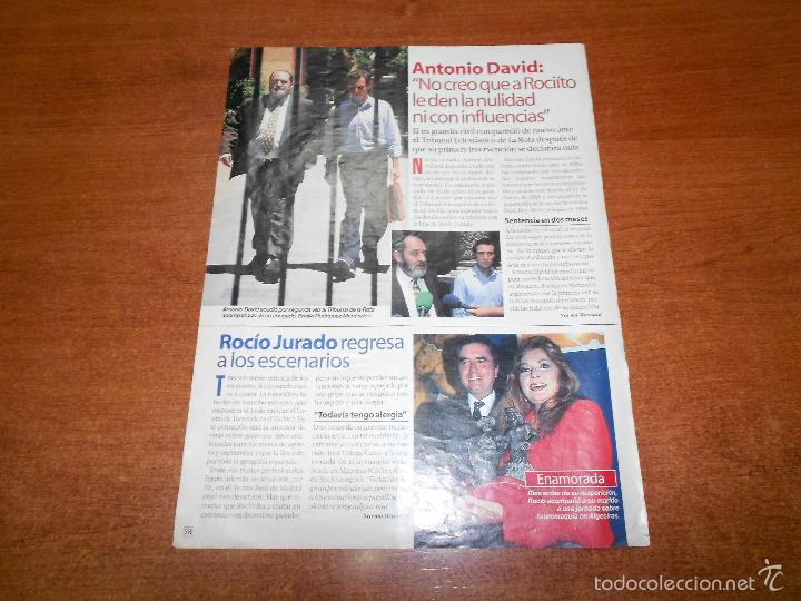 Coleccionismo de revista Teleprograma: RECORTE DE PRENSA 2002: ROC&Iacute;O JURADO - Foto 1