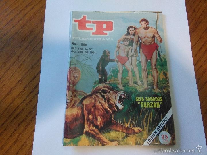 Coleccionismo de revista Teleprograma: TP Teleprograma_Tarzan_Johnny Weissmuller N&ordm; 966_Octubre de 1984 - Foto 1