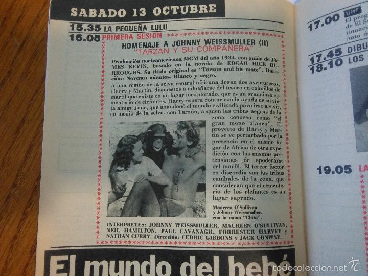 Coleccionismo de revista Teleprograma: TP Teleprograma_Tarzan_Johnny Weissmuller N&ordm; 966_Octubre de 1984 - Foto 6