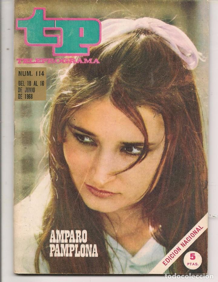 Coleccionismo de revista Teleprograma: TP. TELEPROGRAMA. N&ordm; 114. AMPARO PAMPLONA.  (C/U) - Foto 1