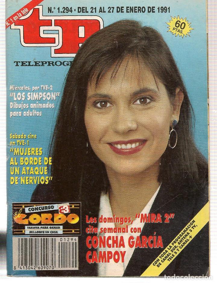 Coleccionismo de revista Teleprograma: TP. TELEPROGRAMA. N&ordm; 1294.  27 ENERO 1991. (P/B30) - Foto 1