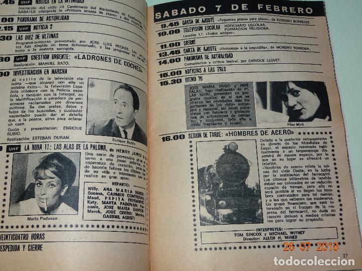 Coleccionismo de revista Teleprograma: Antiguo TP TELEPROGRAMA N&ordm; 200 - A&ntilde;o 1970 con Reportaje de ROBERT STACK - Foto 3