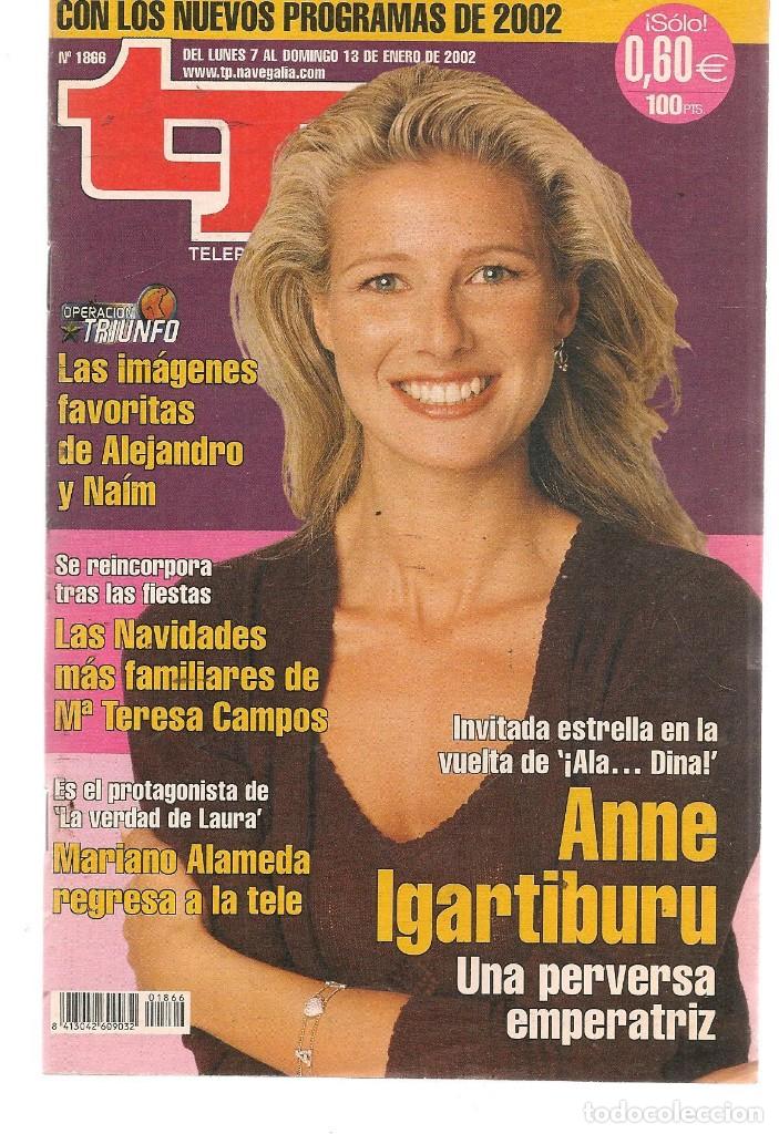 Coleccionismo de revista Teleprograma: TP. TELEPROGRAMA. N&ordm; 1866. . 7 ENERO 2002.  (P/C33) - Foto 1