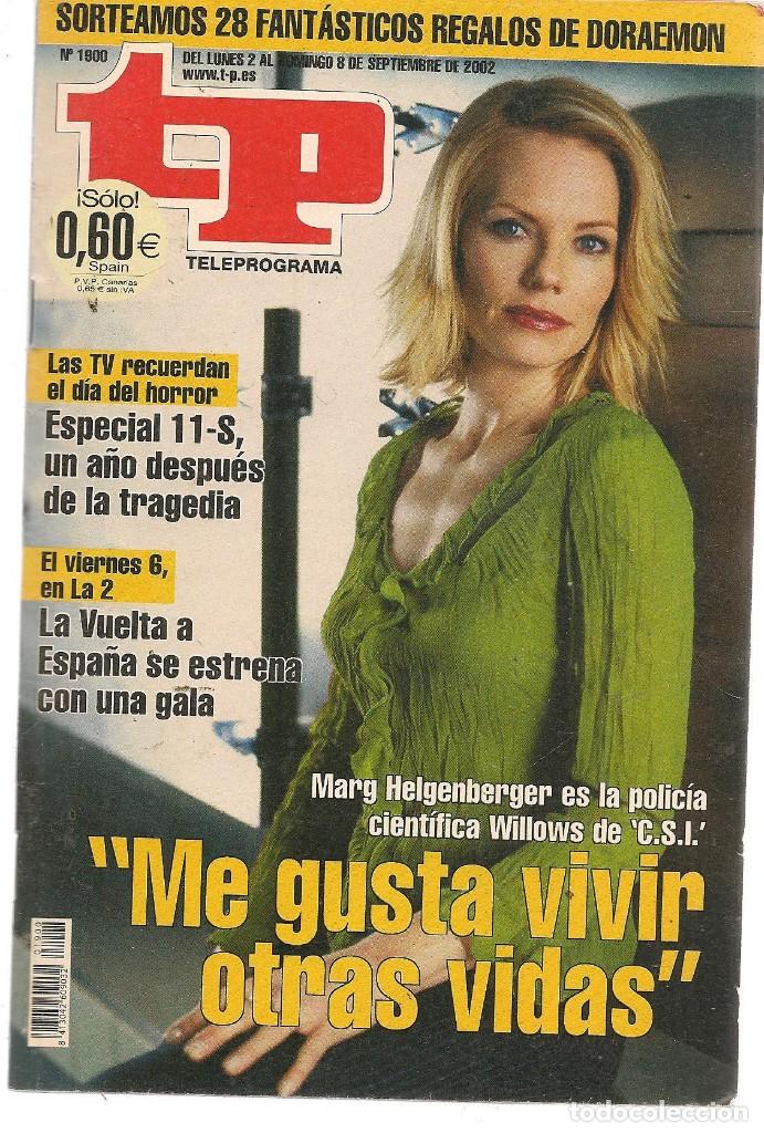 Coleccionismo de revista Teleprograma: TP. TELEPROGRAMA. N&ordm; 1900. 2 SEPBRE.  2002. (P/C33) - Foto 1