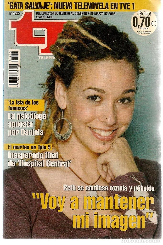 Coleccionismo de revista Teleprograma: TP. TELEPROGRAMA. N&ordm; 1925. 2 MARZO 2003. (P/C34) - Foto 1