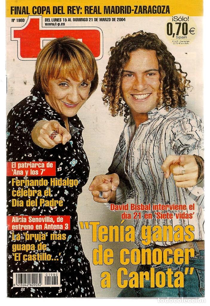 Coleccionismo de revista Teleprograma: TP. TELEPROGRAMA. N&ordm; 1980. DAVID BISBAL. 21 marzo 2004. (P/C34) - Foto 1