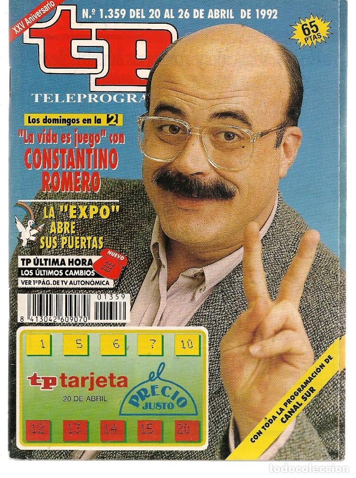 Coleccionismo de revista Teleprograma: TP. TELEPROGRAMA. N&ordm; 1359. 26 ABRIL 1992. (ST/C11) - Foto 1