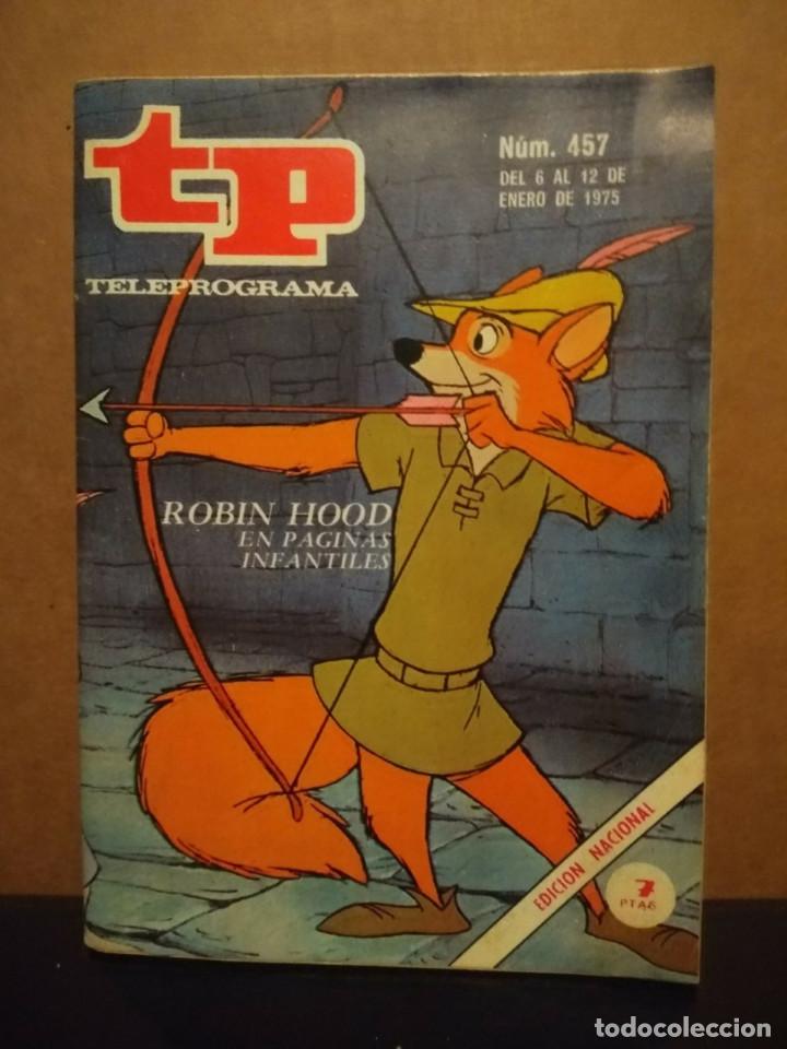 Coleccionismo de revista Teleprograma: TP TELEPROGRAMA NUM. 457  ROBIN HOOD ( WALT DISNEY ) - Foto 1