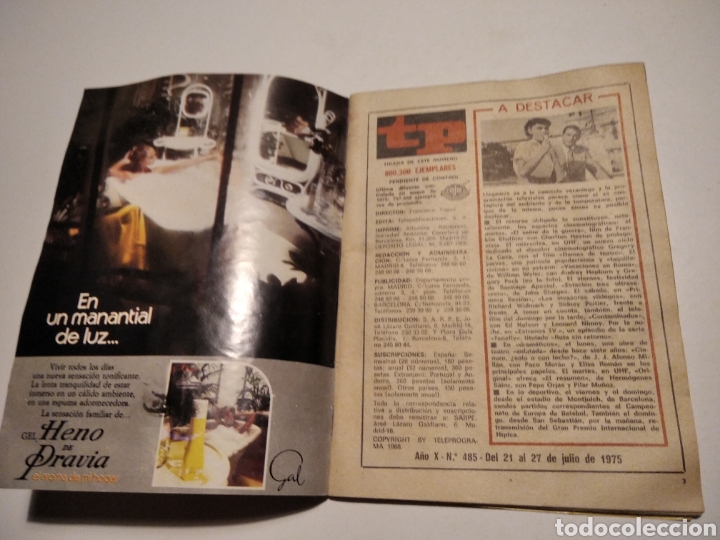 Coleccionismo de revista Teleprograma: tp teleprograma n485 1975 - Foto 2
