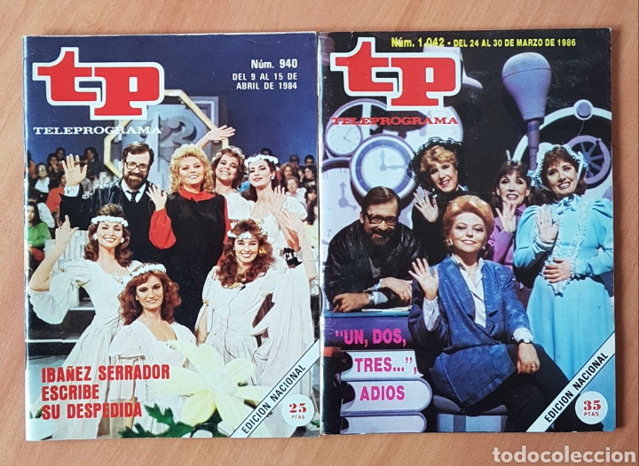 Coleccionismo de Revista Teleprograma: Lote teleprograma TP TVE Un Dos Tres Mayra Gomez Kemp Chicho Ibañez Serrador Las Hurtado 1984 1986 - Foto 1 - 258086185