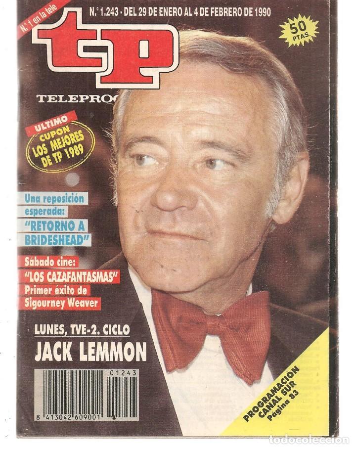 Coleccionismo de revista Teleprograma: TP. TELEPROGRAMA. N&ordm; 1243. JACK LEMMON. 29 ENERO 1990. (P/D37) - Foto 1
