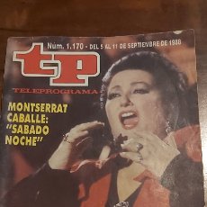 Coleccionismo de Revista Teleprograma: TP TELEPROGRAMA Nº 1170/1988 ~ MONTSERRAT CABALLE. Lote 280128813