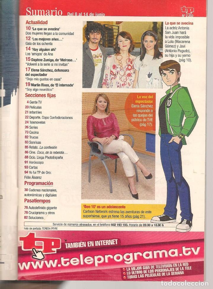 Coleccionismo de revista Teleprograma: TP. TELEPROGRAMA. N&ordm; 2253. &iexcl;CUIDADO CON LAS DEL TERCERO!. 14 JUNIO 2009.(P/D80) - Foto 2