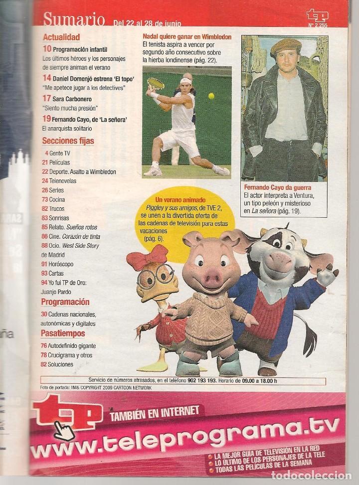 Coleccionismo de revista Teleprograma: TP. TELEPROGRAMA. N&ordm; 2255. H&Eacute;ROES DE VERANO. 28 JUNIO 2009.(P/D80) - Foto 2