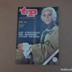 Coleccionismo de Revista Teleprograma: TP TELEPROGRAMA Nº 405 JULIAN MATEOS RECORTABLE DISNEY ENERO 1974. Lote 298050878