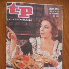 Coleccionismo de Revista Teleprograma: TP TELEPROGRAMA Nº 505, DICIEMBRE DE 1975. EL REGRESO DE JULIA MARTÍNEZ. BUEN ESTADO. Lote 313738373
