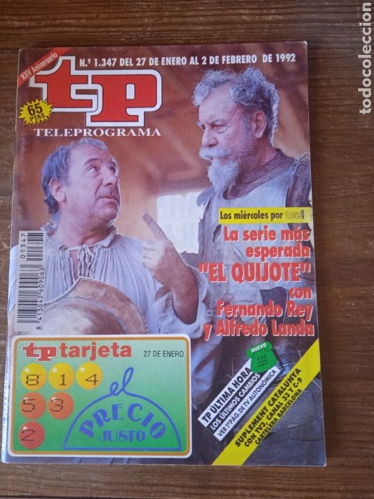 Coleccionismo de revista Teleprograma: Teleprograma portada Quijote - Foto 1