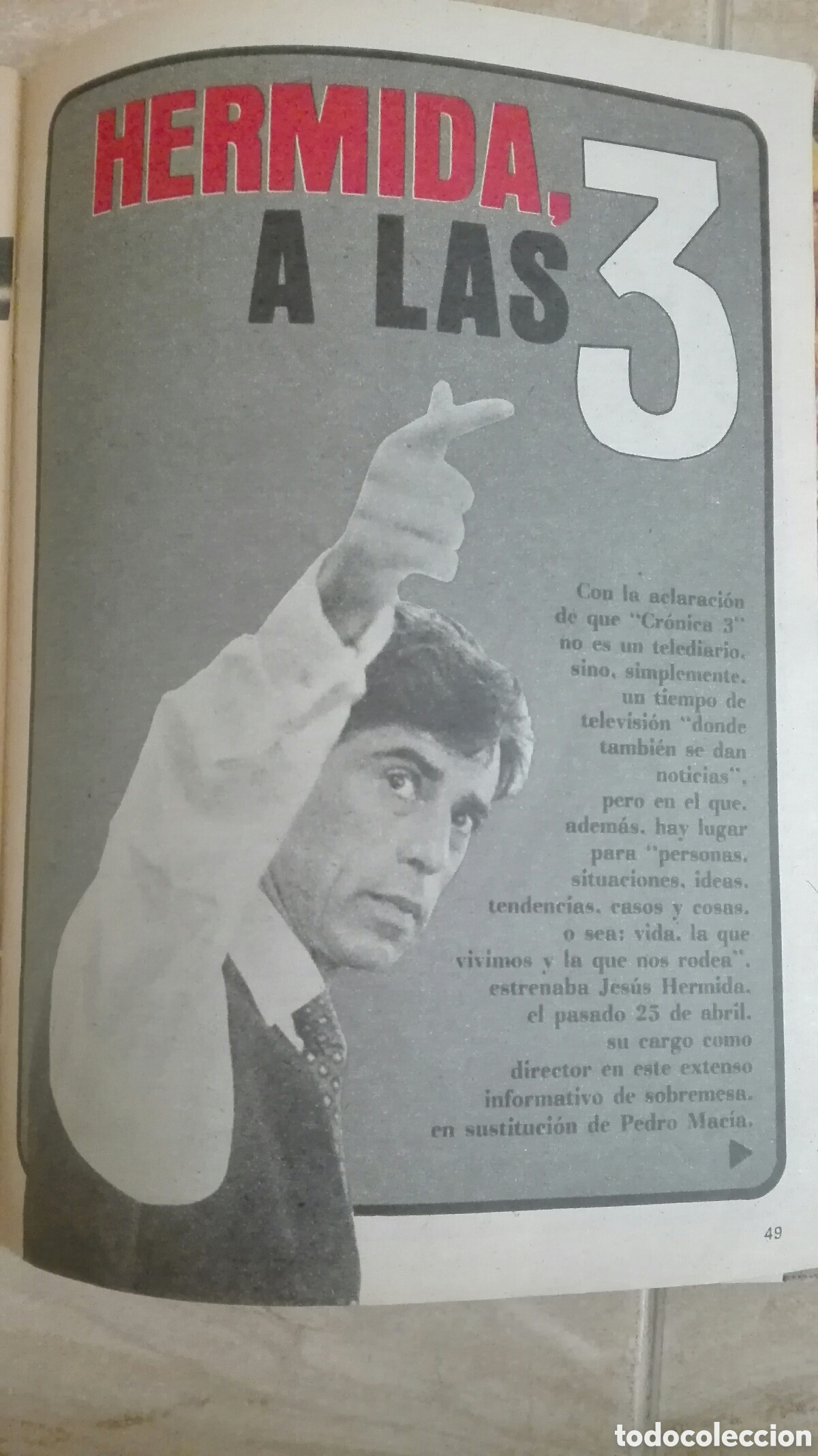 Coleccionismo de revista Teleprograma: tp Teleprograma n&deg;793 Jes&uacute;s Hermida - Foto 3
