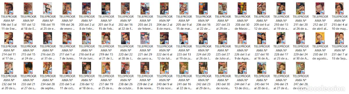 Coleccionismo de revista Teleprograma: TELEPROGRAMA A&Ntilde;O 1970 COMPLETO (LOTE DE 52 NUMEROS) - Foto 2