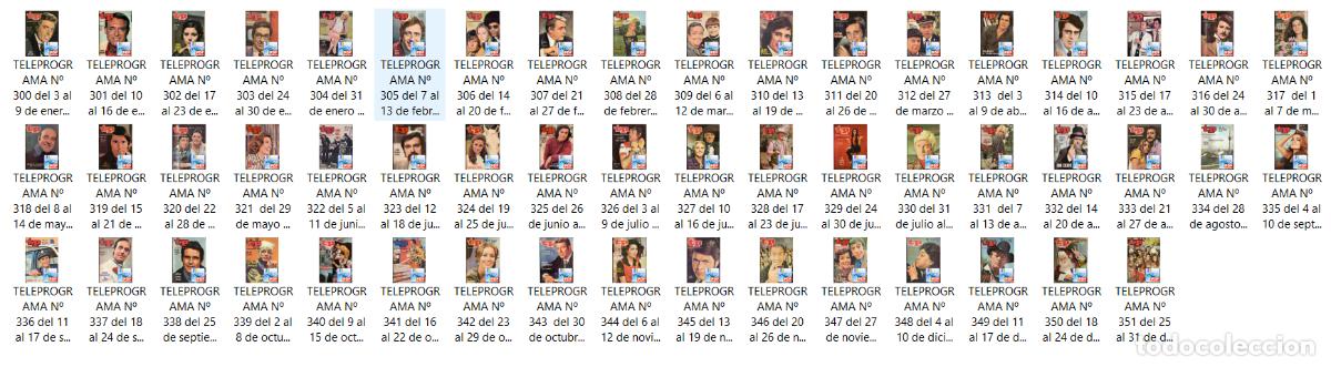 Coleccionismo de revista Teleprograma: TELEPROGRAMA A&Ntilde;O 1972 COMPLETO (LOTE DE 52 NUMEROS) - Foto 2
