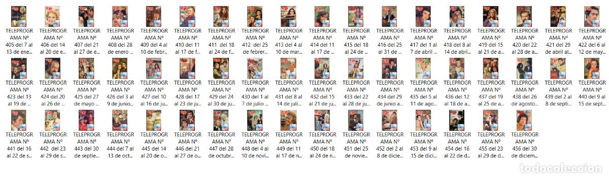 Coleccionismo de revista Teleprograma: TELEPROGRAMA A&Ntilde;O 1974 COMPLETO (LOTE DE 52 NUMEROS) - Foto 2