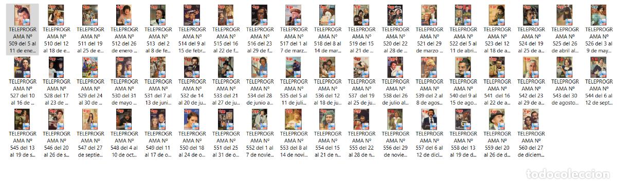 Coleccionismo de revista Teleprograma: TELEPROGRAMA A&Ntilde;O 1976 COMPLETO (LOTE DE 52 NUMEROS) - Foto 2