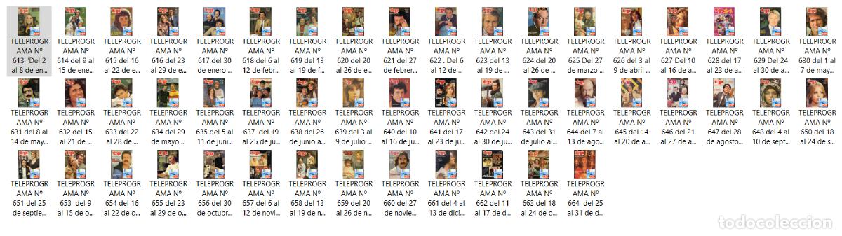 Coleccionismo de revista Teleprograma: TELEPROGRAMA A&Ntilde;O 1978 (LOTE DE 49 NUMEROS) - Foto 2