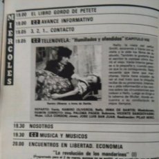 Coleccionismo de Revista Teleprograma: RECORTES JANE CONBOY DAVID HUDDLESTON REUNION FAMILIAR BETTE DAVIS INMA DE SANTIS RAMIRO OLIVEROS