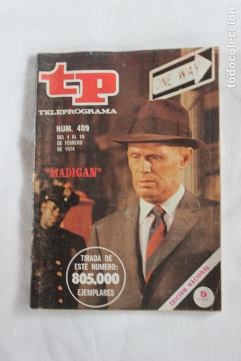 Coleccionismo de revista Teleprograma: TELEPROGRAMA N&ordm; 409 1974 MADIGAN - Foto 1