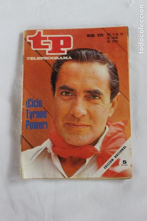 Coleccionismo de revista Teleprograma: TELEPROGRAMA N&ordm; 379 1973 CICLO TYRONE POWER - Foto 1