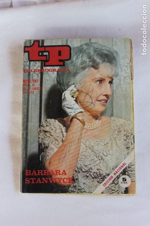Coleccionismo de revista Teleprograma: TELEPROGRAMA N&ordm; 361 1973 BARBARA STANWYCK - Foto 1