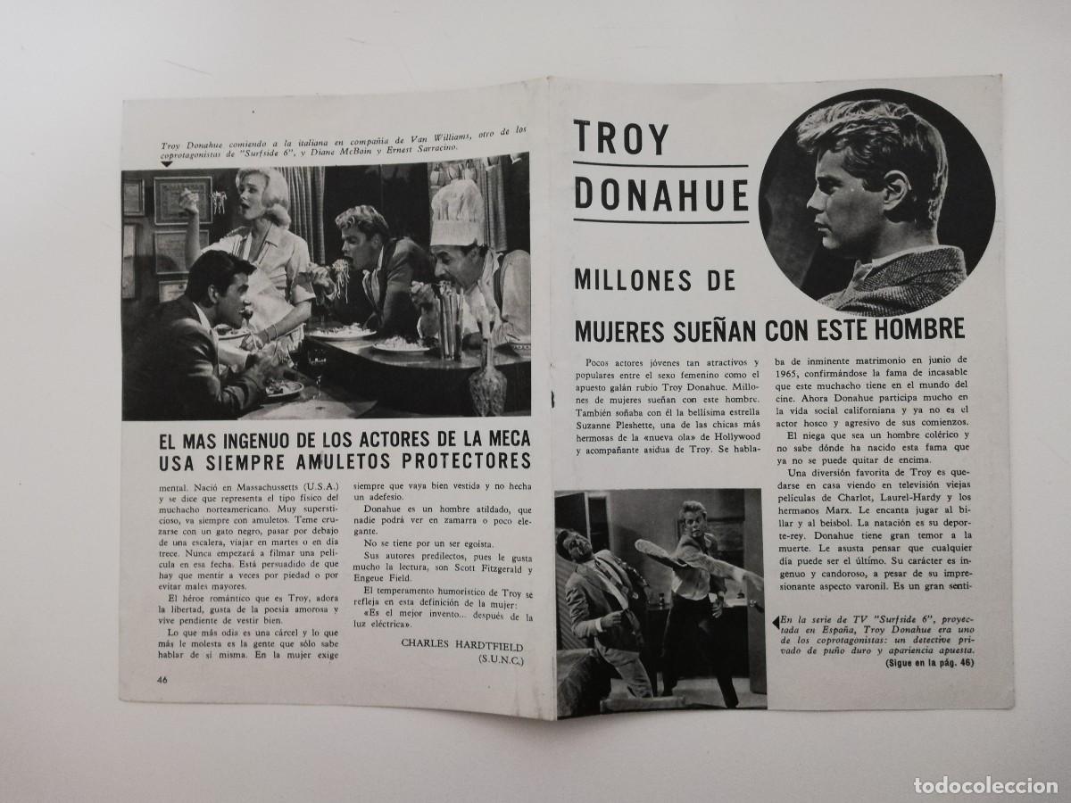 Coleccionismo de revista Teleprograma: POSTER TROY DONAHUE DEL TP TELEPROGRAMA - Foto 2