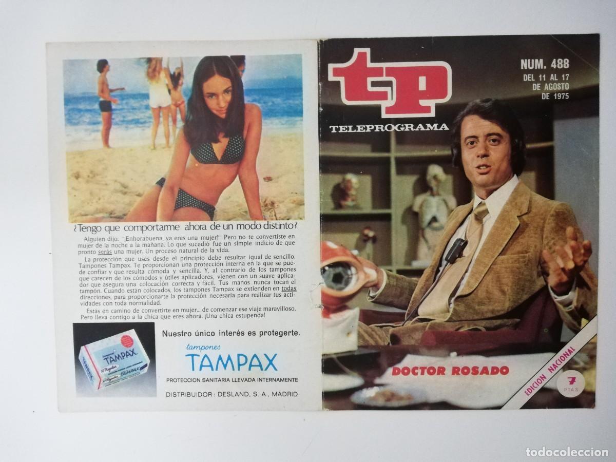 Coleccionismo de revista Teleprograma: PORTADA DE LA REVISTA TELE PROGRAMA TP N&ordm; 488 - Foto 1