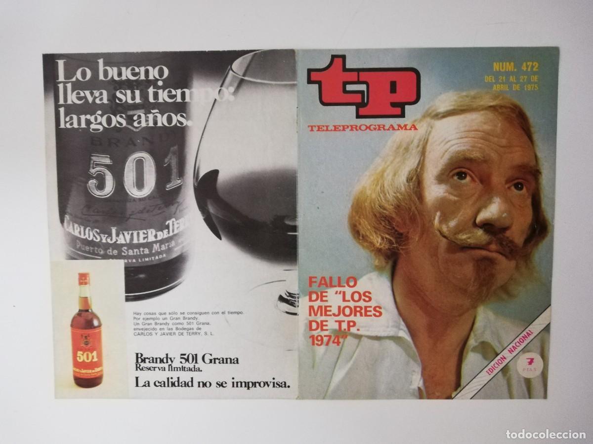 Coleccionismo de revista Teleprograma: PORTADA DE LA REVISTA TELE PROGRAMA TP N&ordm; 472 - Foto 1