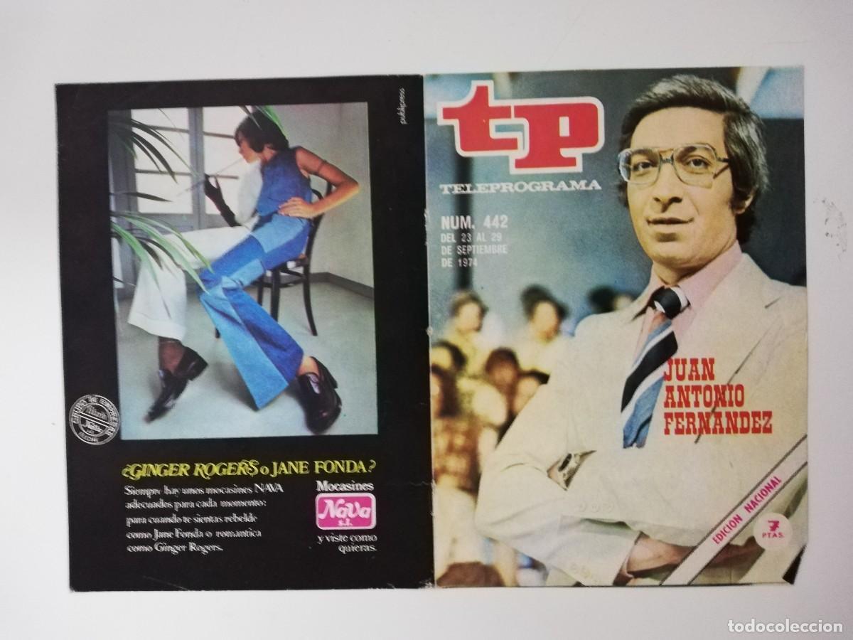 Coleccionismo de revista Teleprograma: PORTADA DE LA REVISTA TELE PROGRAMA TP N&ordm; 442 - Foto 1