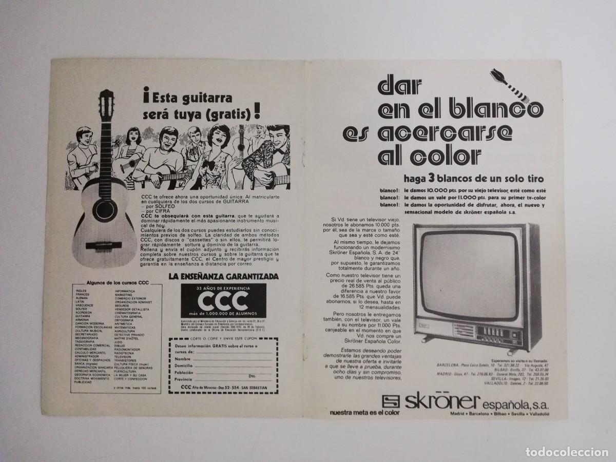 Coleccionismo de revista Teleprograma: PORTADA DE LA REVISTA TELE PROGRAMA TP N&ordm; 414 - Foto 2