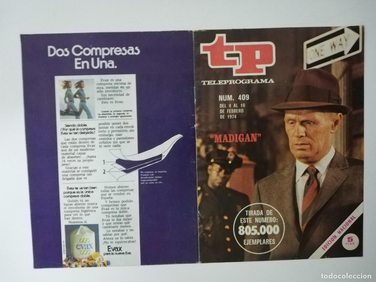 Coleccionismo de revista Teleprograma: PORTADA DE LA REVISTA TELE PROGRAMA TP N&ordm; 409 - Foto 1