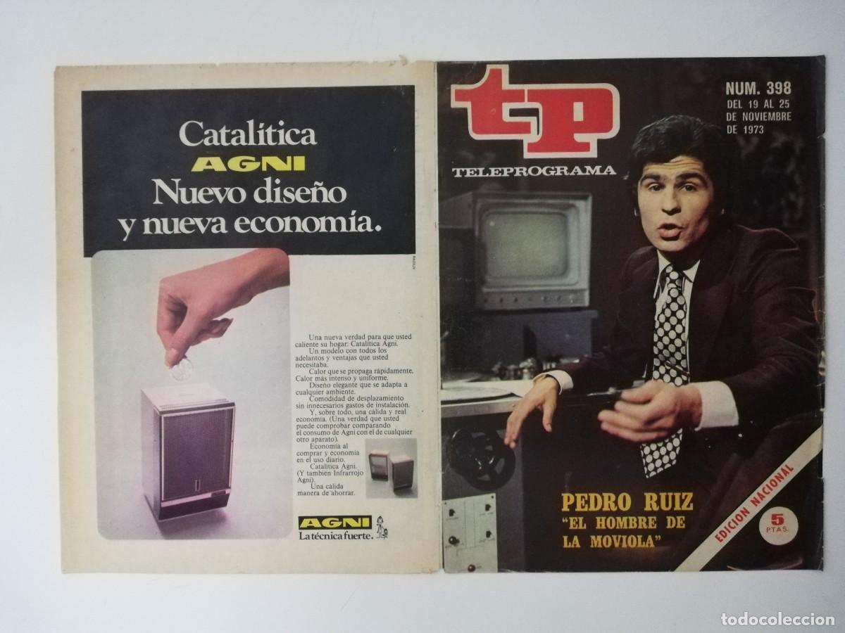 Coleccionismo de revista Teleprograma: PORTADA DE LA REVISTA TELE PROGRAMA TP N&ordm; 398 - Foto 1