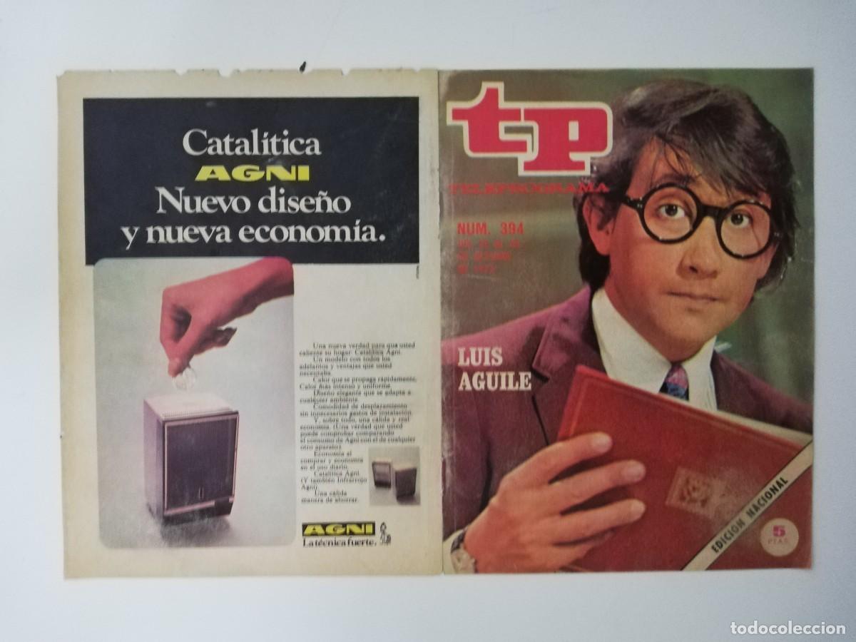 Coleccionismo de revista Teleprograma: PORTADA DE LA REVISTA TELE PROGRAMA TP N&ordm; 394 - Foto 1