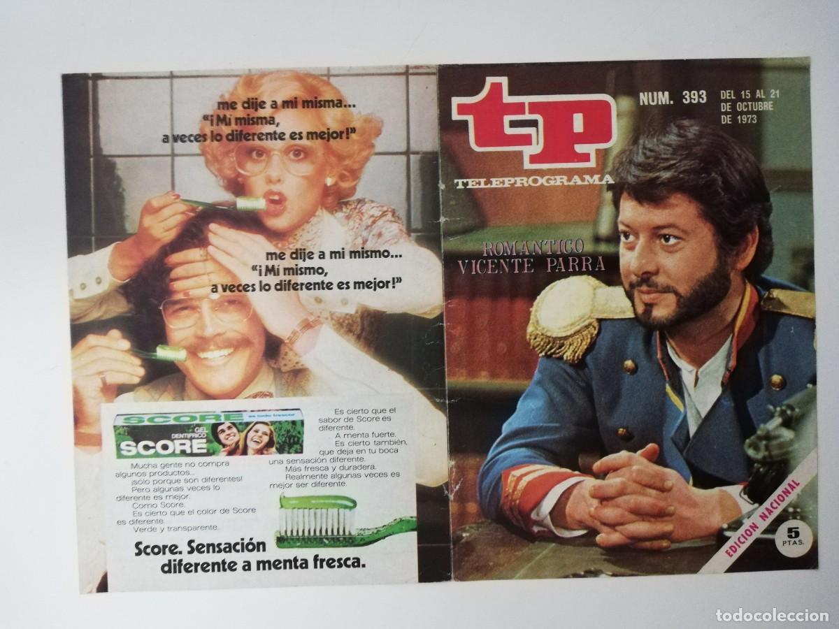 Coleccionismo de revista Teleprograma: PORTADA DE LA REVISTA TELE PROGRAMA TP N&ordm; 393 - Foto 1