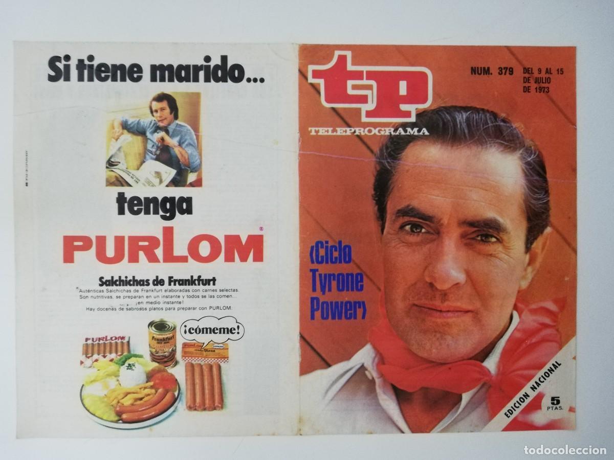 Coleccionismo de revista Teleprograma: PORTADA DE LA REVISTA TELE PROGRAMA TP N&ordm; 379 - Foto 1
