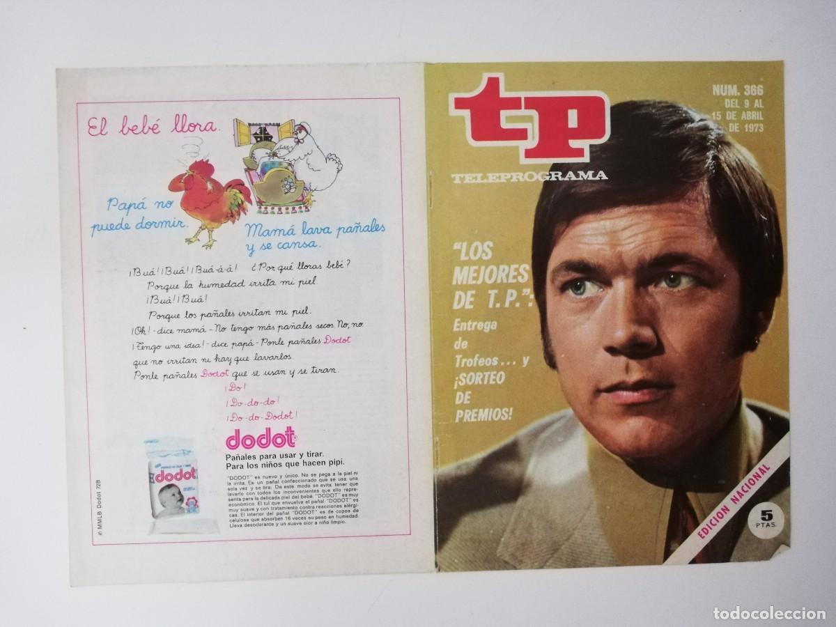 Coleccionismo de revista Teleprograma: PORTADA DE LA REVISTA TELE PROGRAMA TP N&ordm; 366 - Foto 1