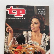 Coleccionismo de Revista Teleprograma: TP TELEPROGRAMA Nº 505 DICIEMBRE 1975 JULIA MARTÍNEZ