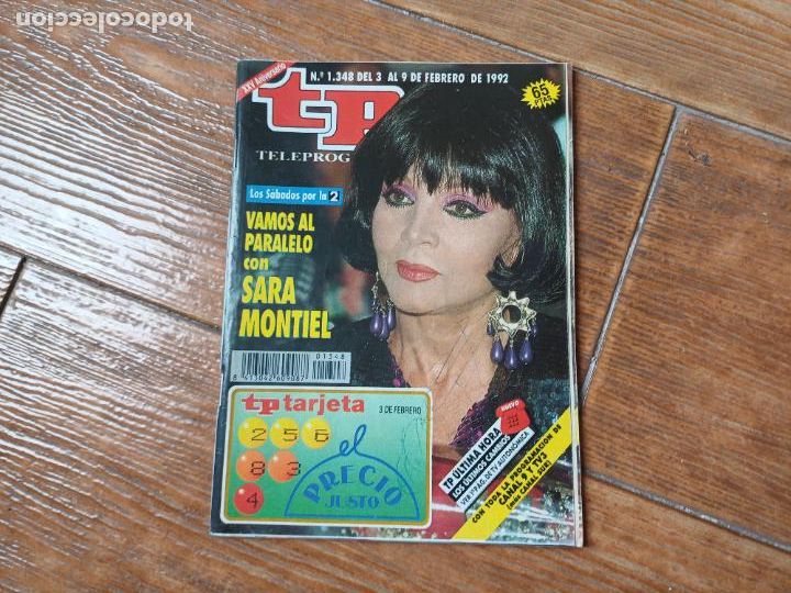 Coleccionismo de revista Teleprograma: TELEPROGRAMA TP N&ordm; 1348 - 1992 SARA MONTIEL - Foto 1